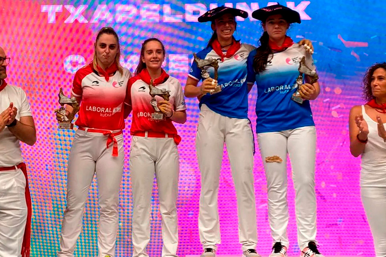 Leire Garai y Enara Gaminde se acercan a la perfección para calarse la txapela