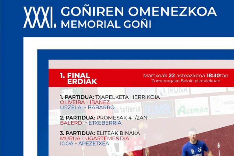 El Memorial Goñi conocerá este miércoles a sus primeros finalistas