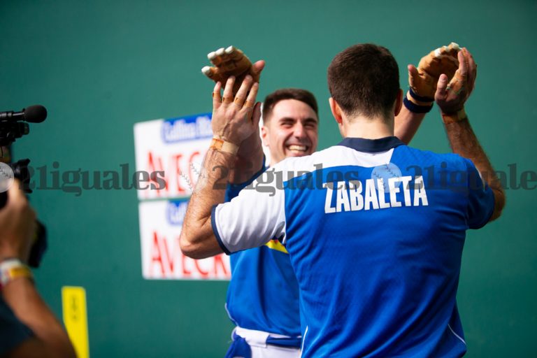 Peio Etxeberria y Zabaleta: «Ha sido el partido más duro del campeonato, ha costado mucho ganar la txapela»