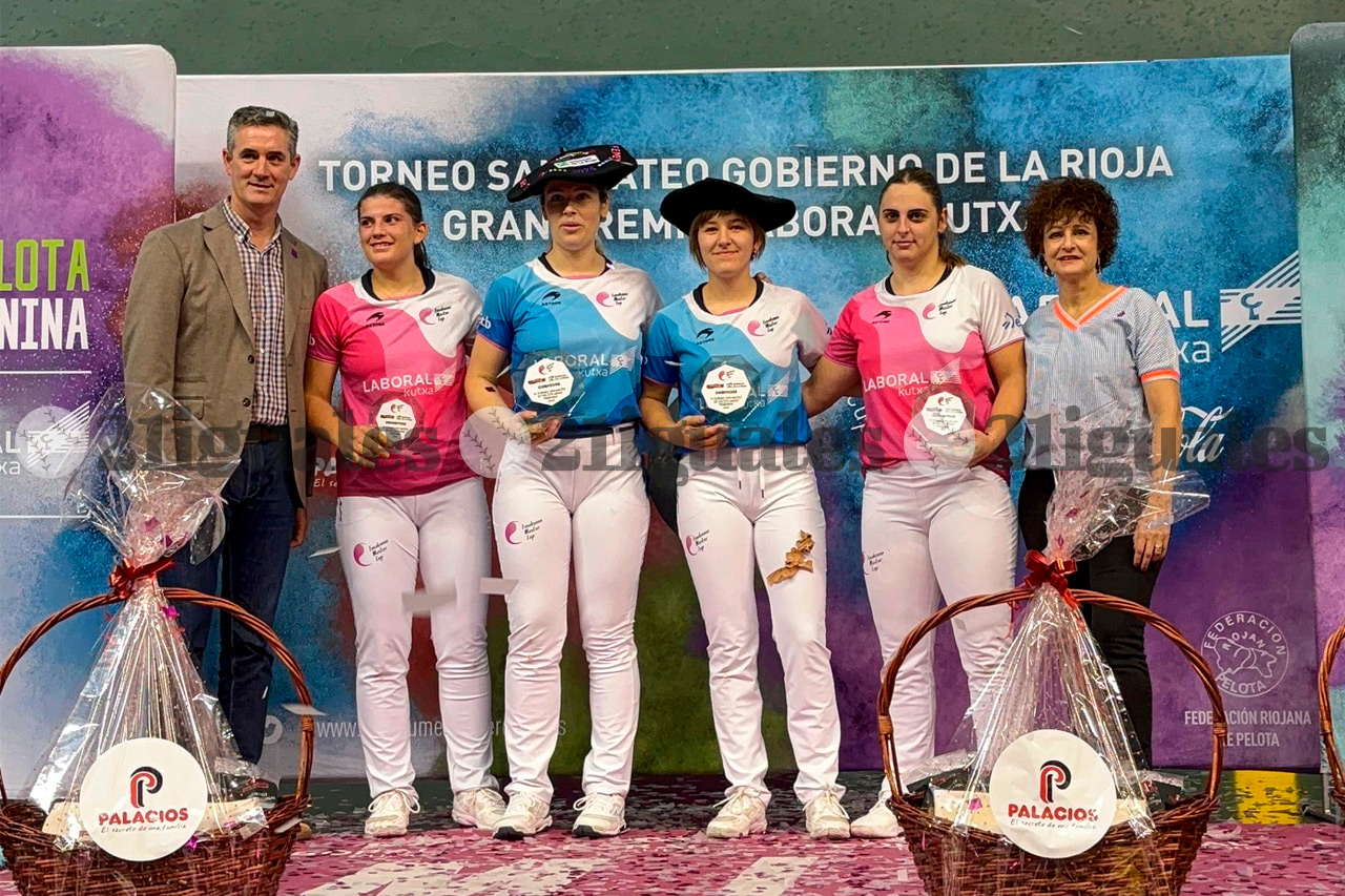 Zabaleta-Erasun no dan opción a Aldai-Capellán en la gran fiesta de la pelota femenina riojana
