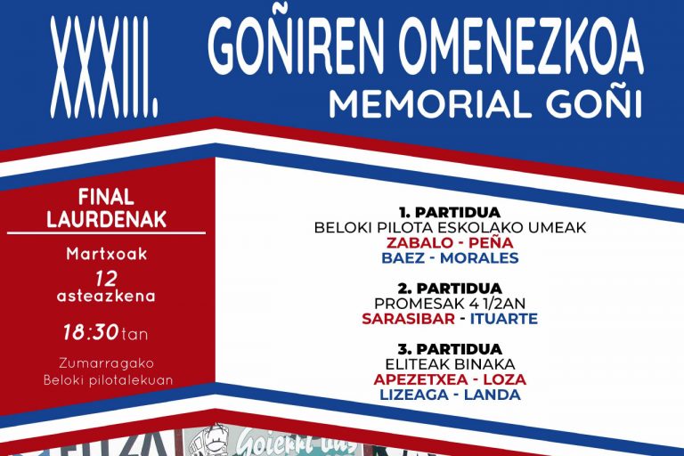 Los mejores ingredientes para completar las primeras semifinales del Memorial Goñi en su segunda jornada