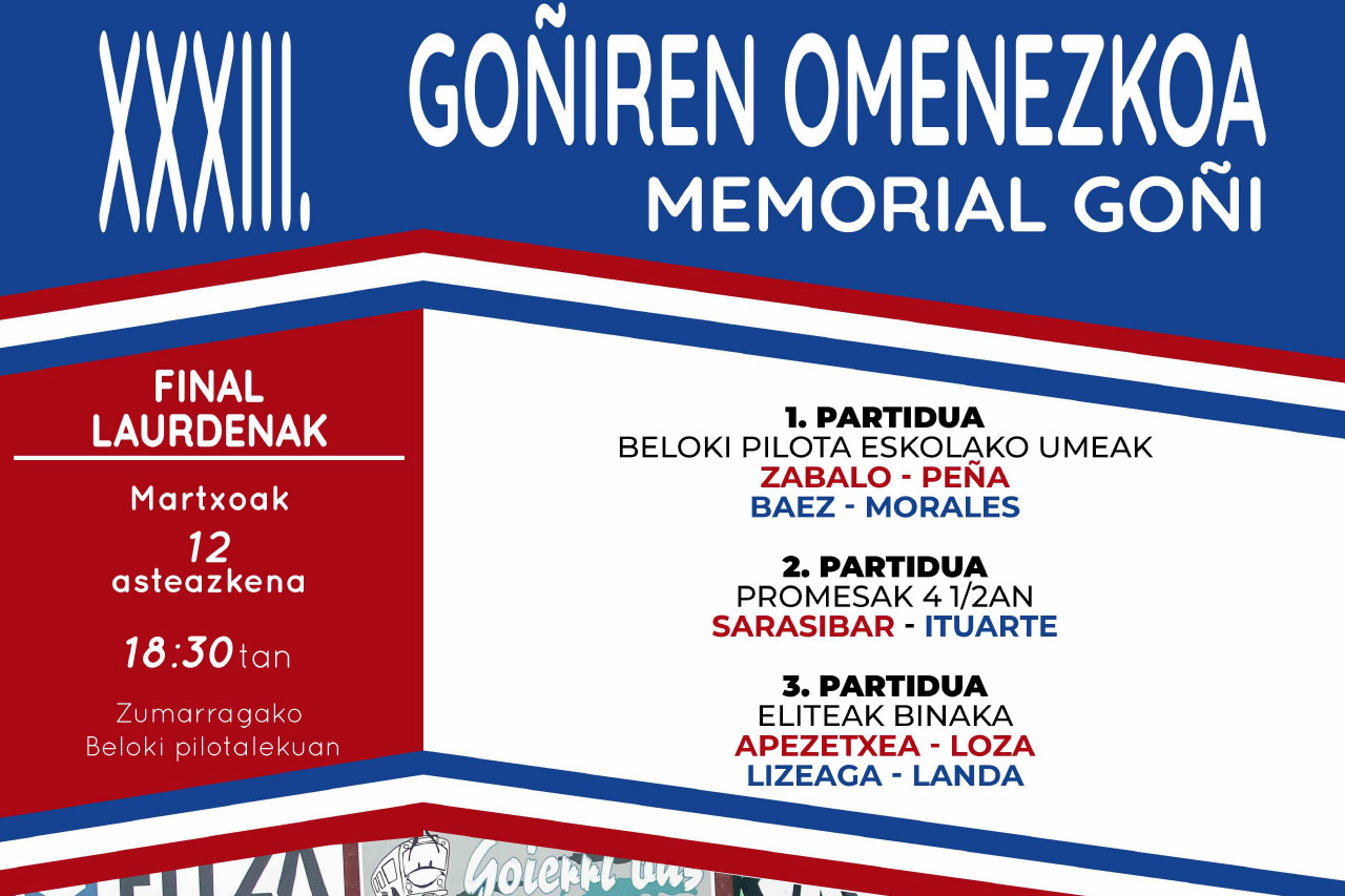 Los mejores ingredientes para completar las primeras semifinales del Memorial Goñi en su segunda jornada