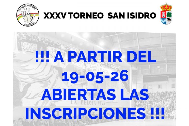 Abiertas las inscripciones para el XXXV Torneo San Isidro