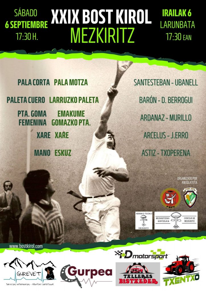 Cartel Bost Kirol 2025