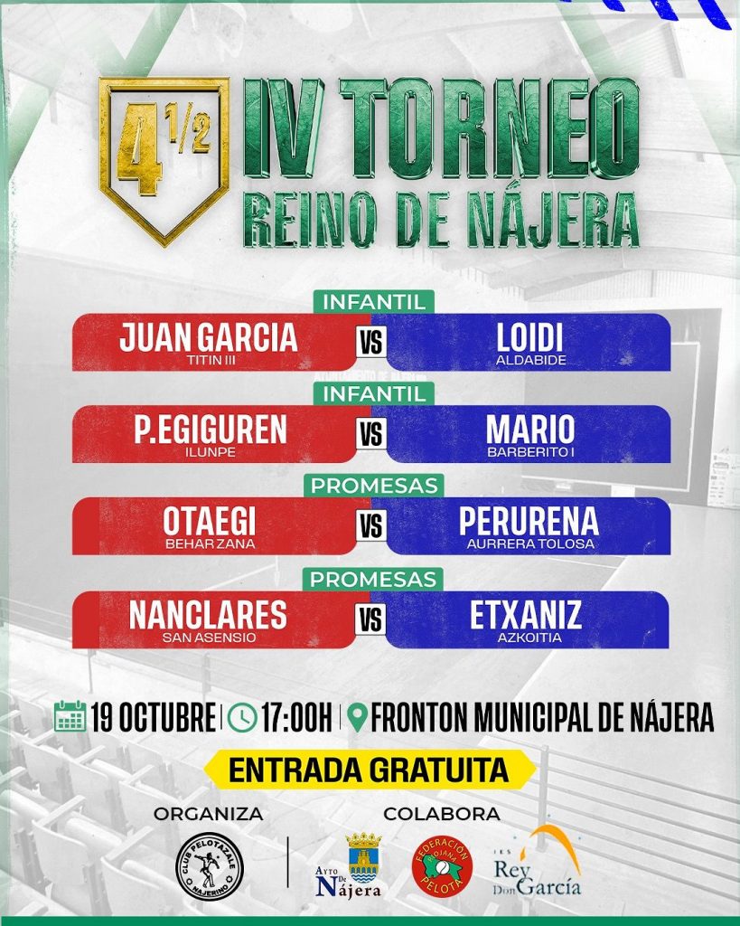 Cartelera V Torneo Reino de Nájera > 19 octubre