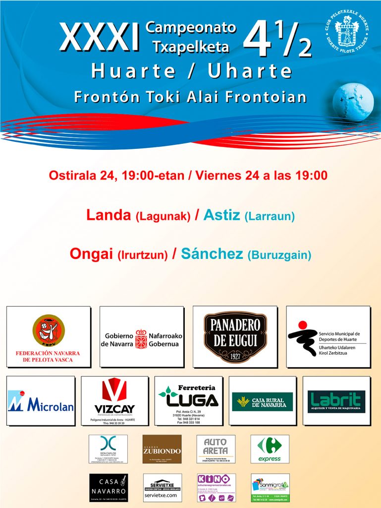 Cartelera 4 y medio Huarte 2025 > 1 jornada