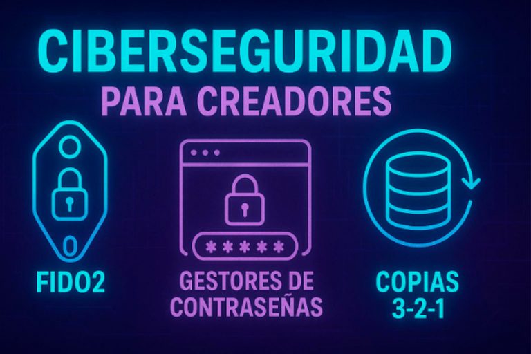 Ciberseguridad para creadores: FIDO2,gestores de contraseñas y copias 3-2-1