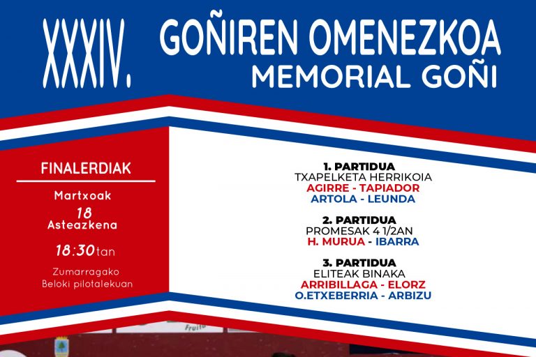 El Memorial Goñi conocerá a sus primeros finalistas, con emisión en directo en YouTube