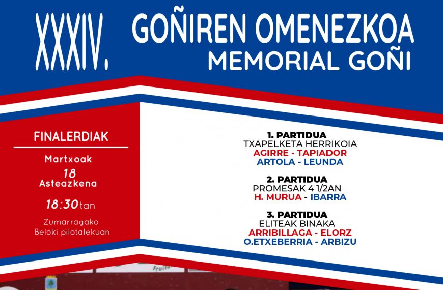 El Memorial Goñi conocerá a sus primeros finalistas, con emisión en directo en YouTube