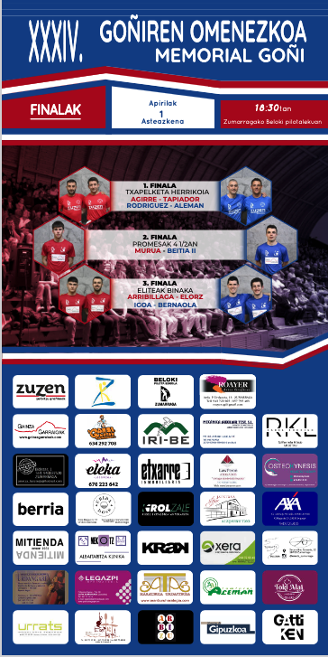 El Memorial Goñi más abierto reparte sus txapelas