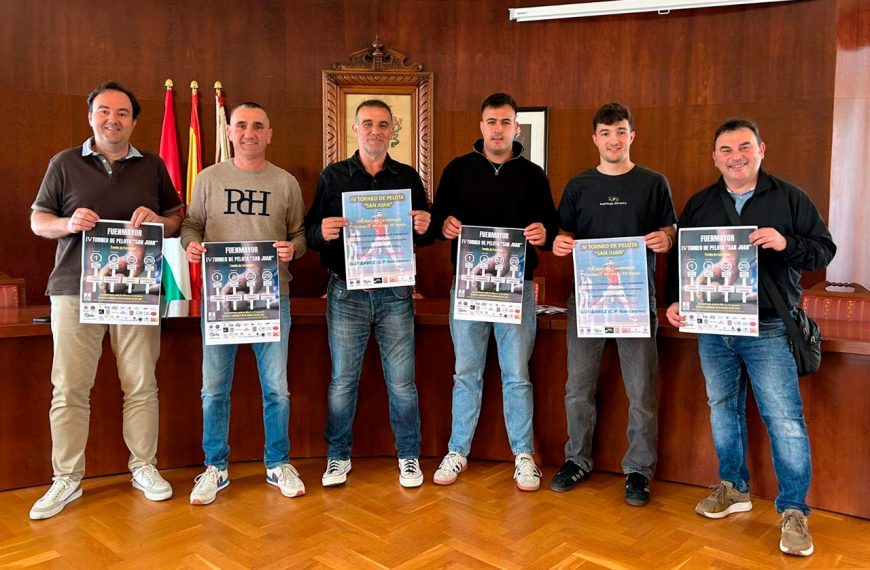 Este martes se ha presentado en el Ayuntamiento de Fuenmayor, el IV Torneo de Pelota San Juan del 4 y medio.