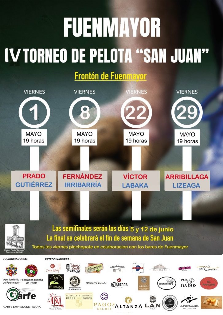 Este martes se ha presentado en el Ayuntamiento de Fuenmayor, el IV Torneo de Pelota San Juan del 4 y medio.