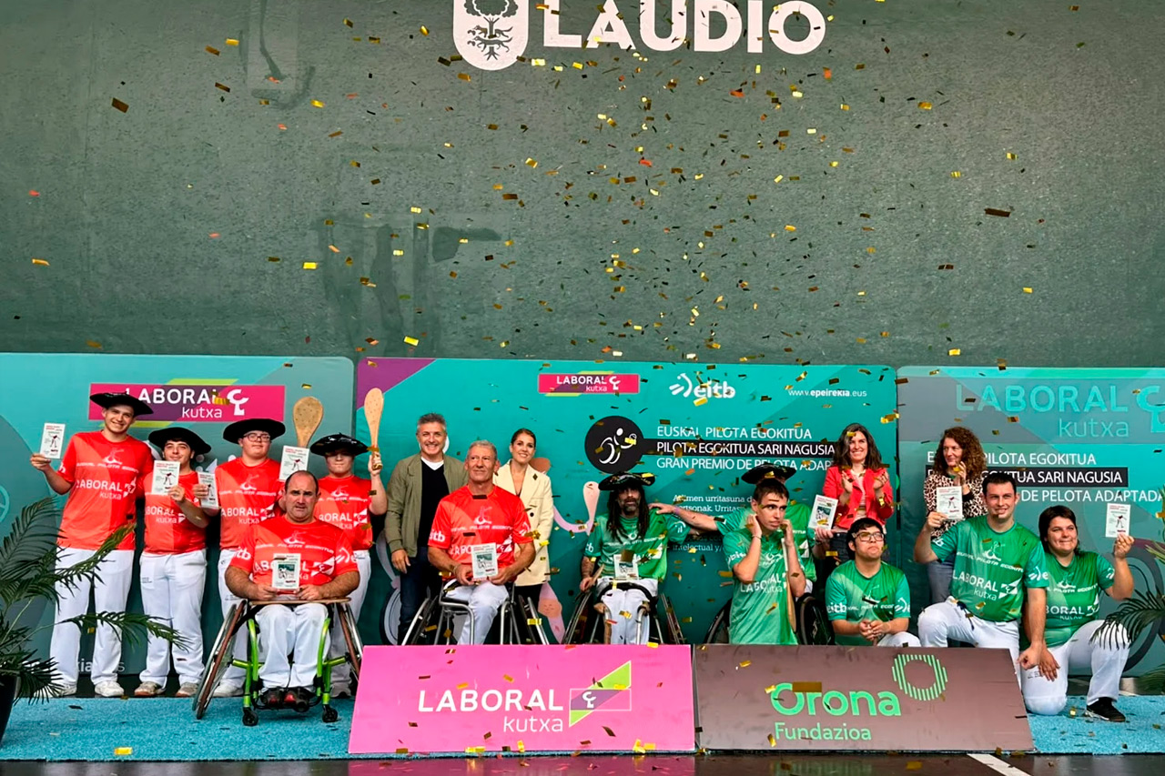 Corts-Gómez y Quesada-Álvarez estrenan el palmarés del Gran Premio Álava de Pelota Adaptada tras imponerse en las espectaculares finales disputadas en Laudio